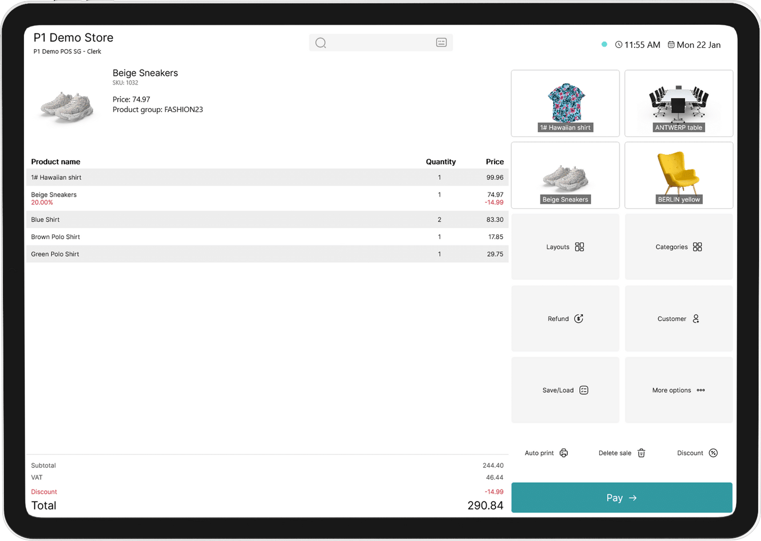 POS System für Zusatzverkäufe